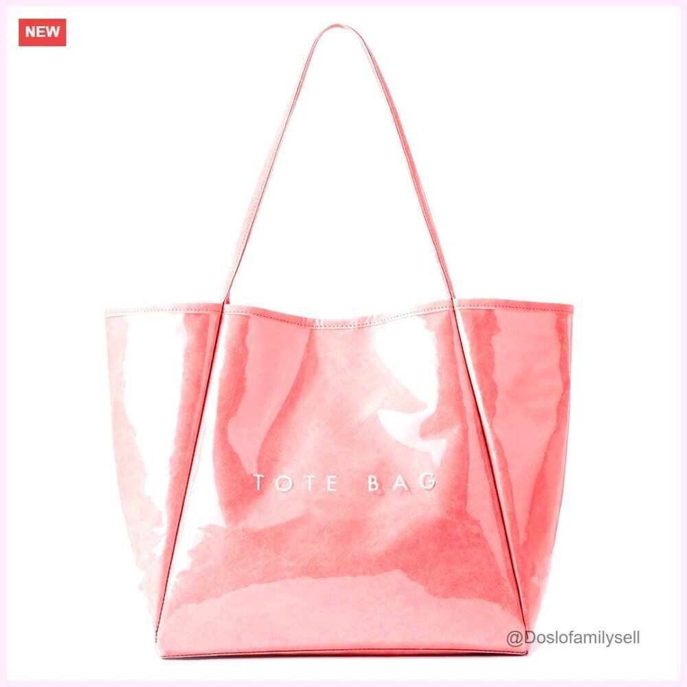 Large PVC Tote Weekender Bag Oversize Shoulder Travel Purse 23L Capacity